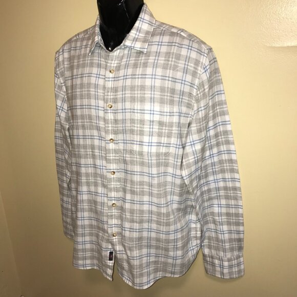 Men's Faherty Stretch Featherweight Flannel Long Sleeve Shirt-Size M (MWF2109) - Picture 8 of 13